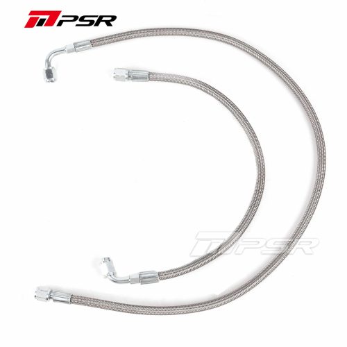 Universal Performance Turbo Oil Feed Line 4AN - 4AN 90 Degree Straight Steel Braided